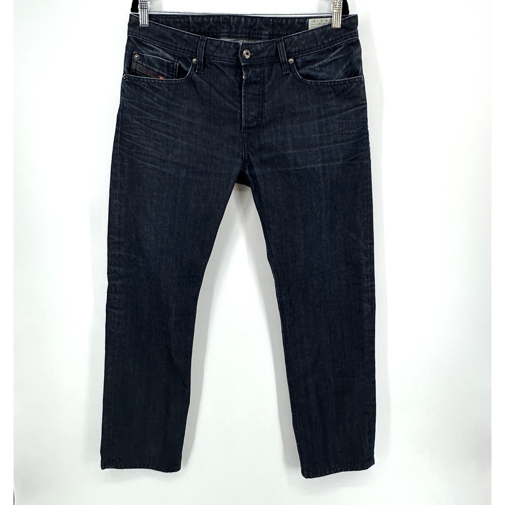 Diesel Black Waykee Straight Jeans Men's 33 x 29 Button Fly Preppy